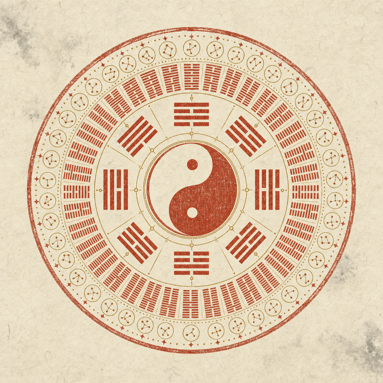 太极八卦（宣纸）